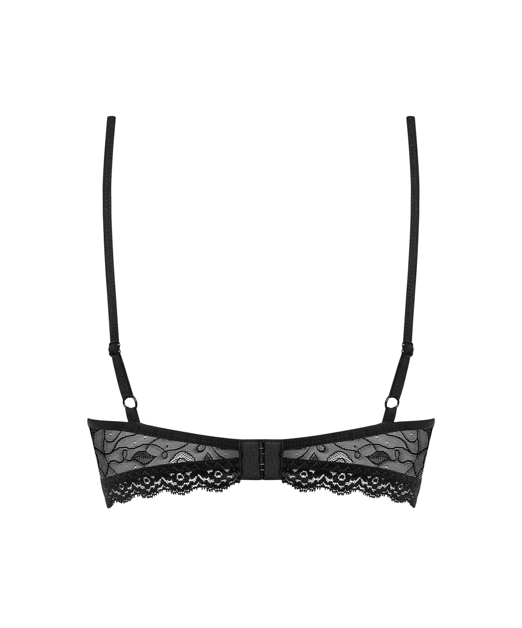 Obsessive black embroidered sheer bra