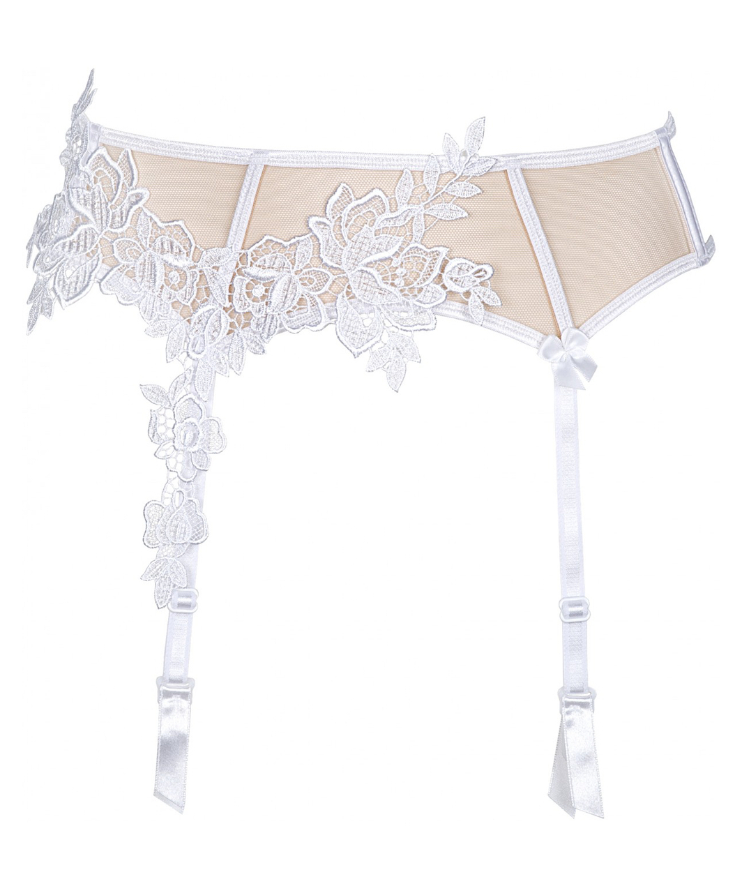 Axami Sexy Hot Sevilla white sheer garter belt