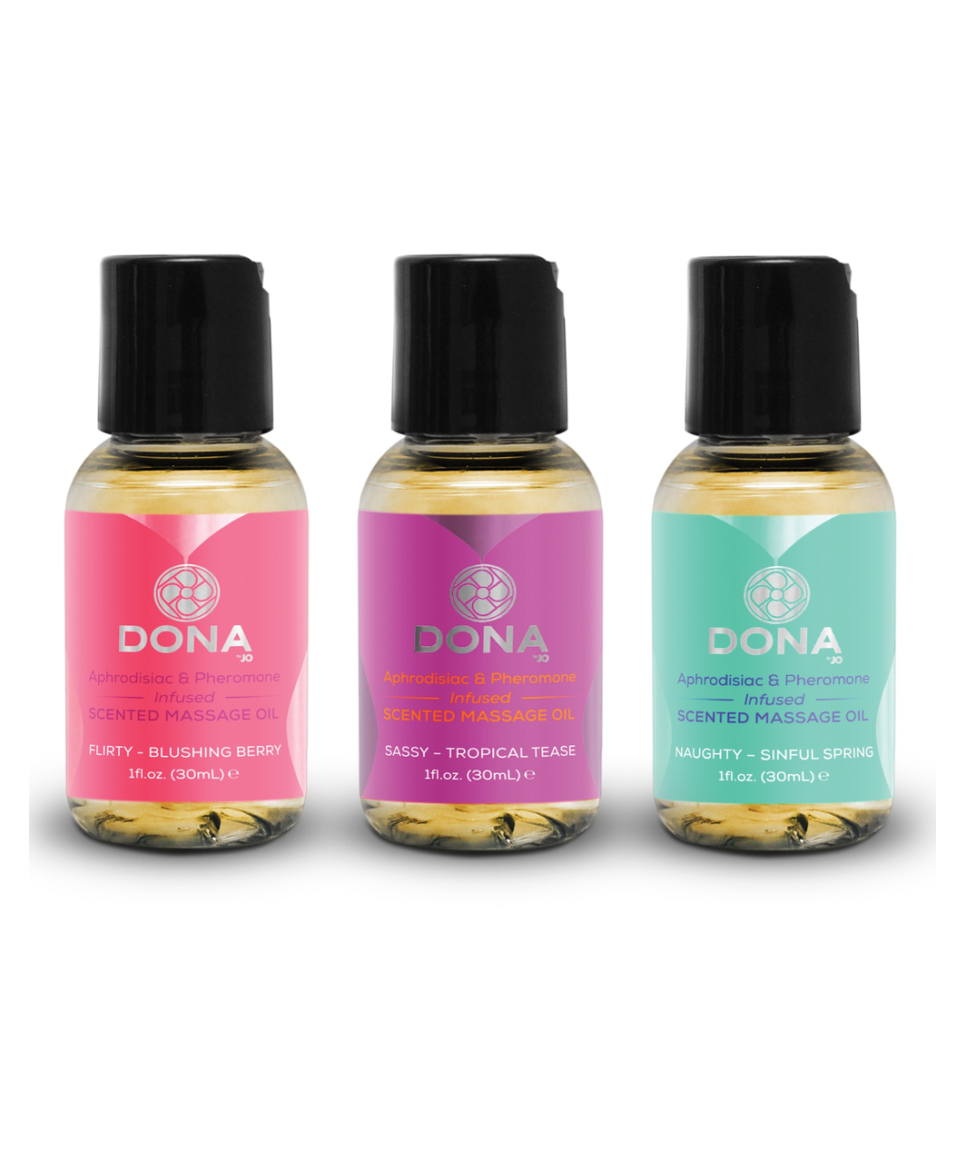 Dona scented massage oil gift set (3 x 30 ml)