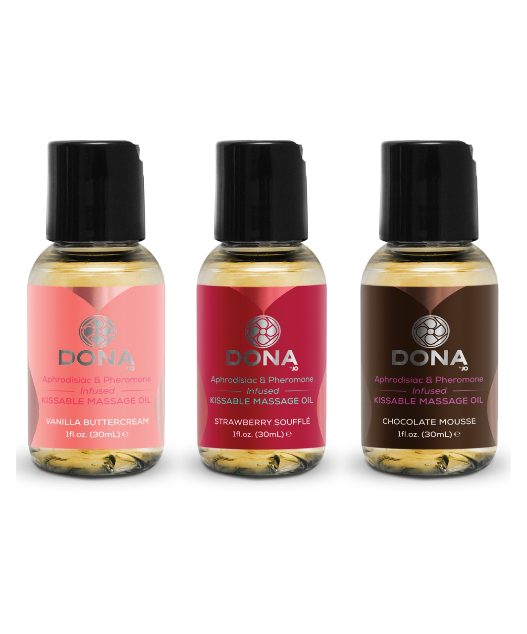 Dona kissable massage oil gift set (3 x 30 ml)