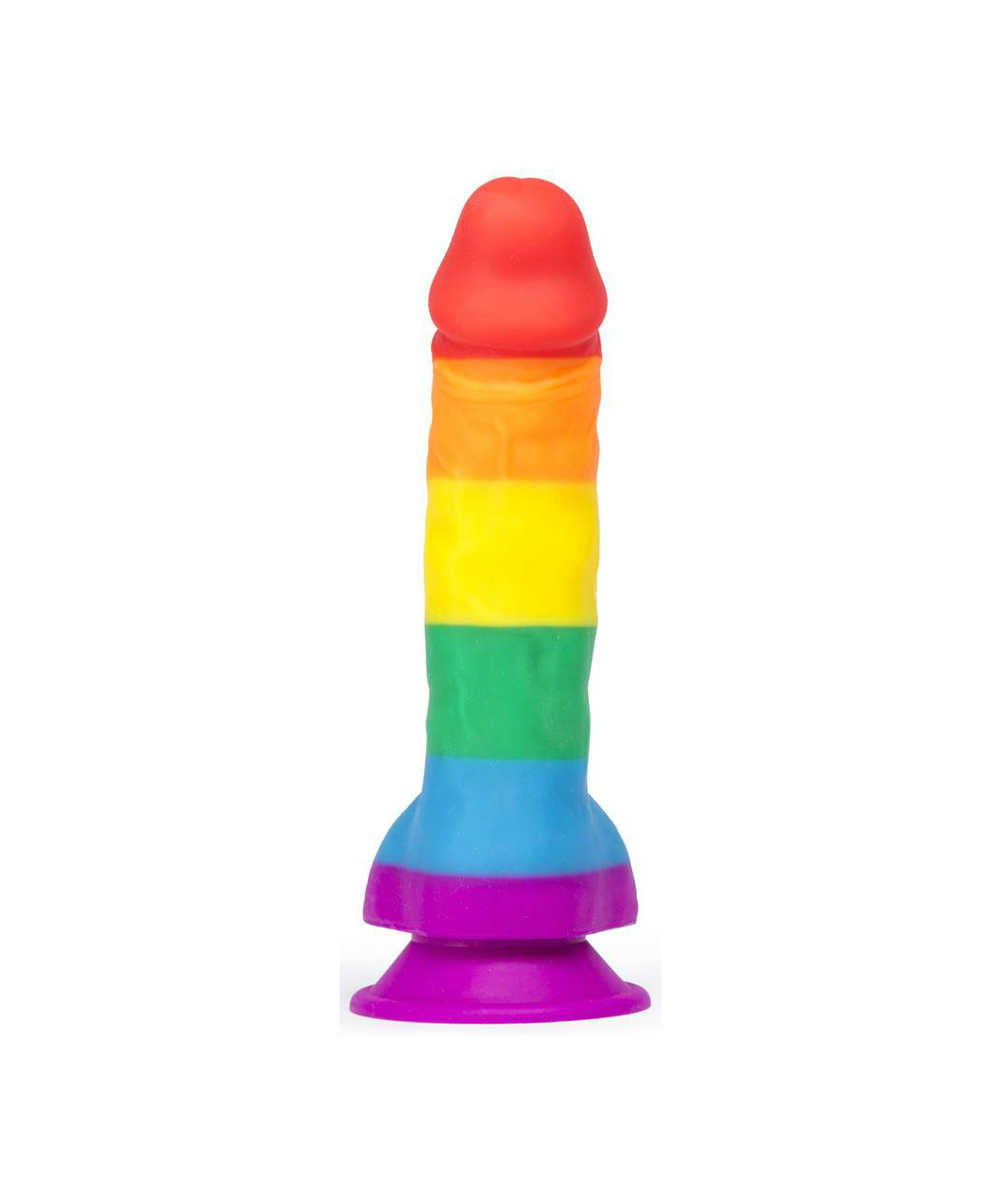 Pride Dildo Rainbow with Balls silicone dildo