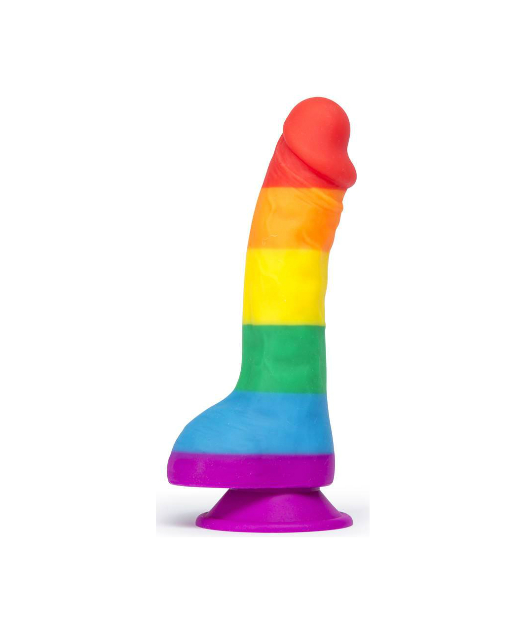 Pride Dildo Rainbow with Balls silikoonist dildo