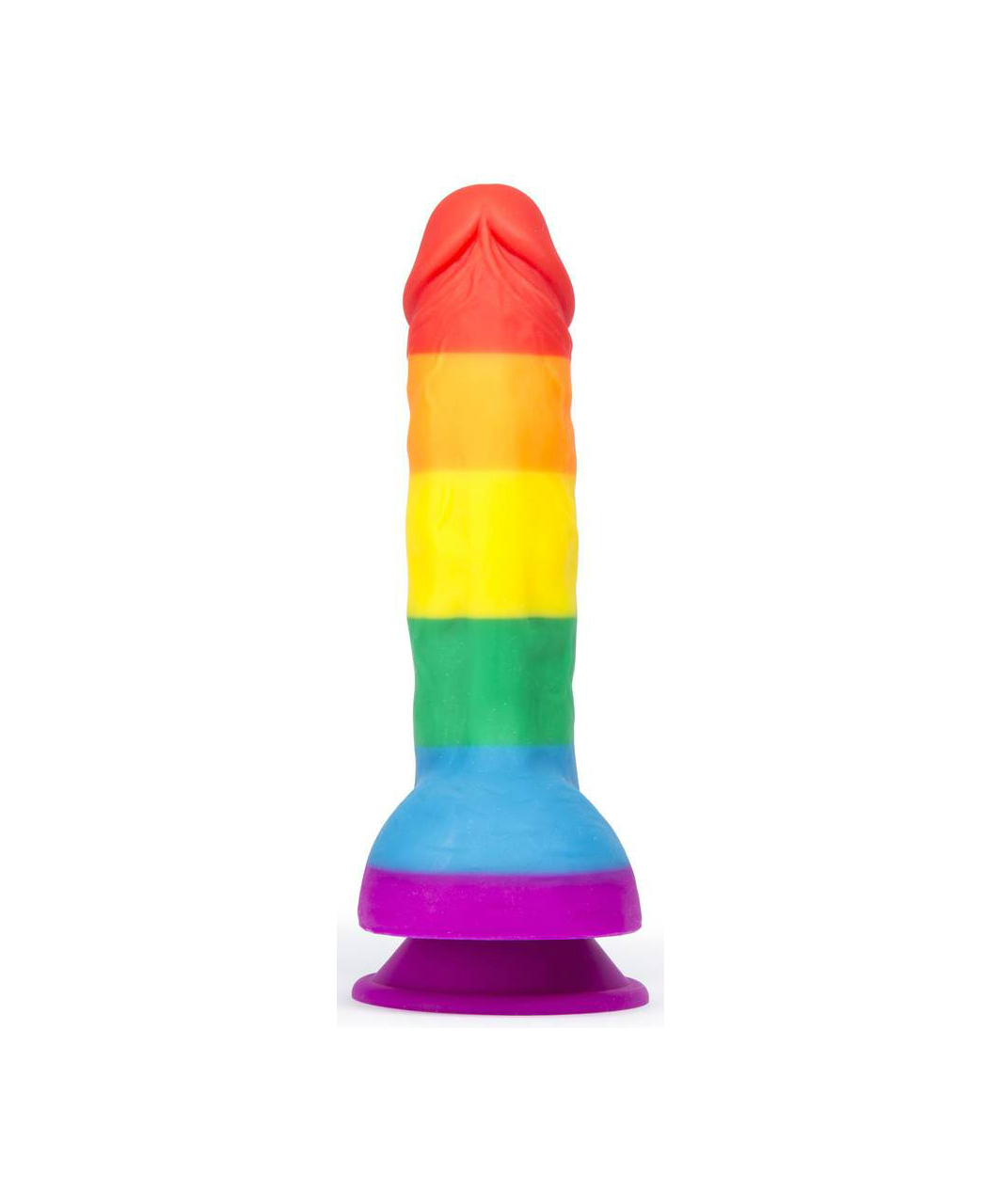 Pride Dildo Rainbow with Balls silicone dildo