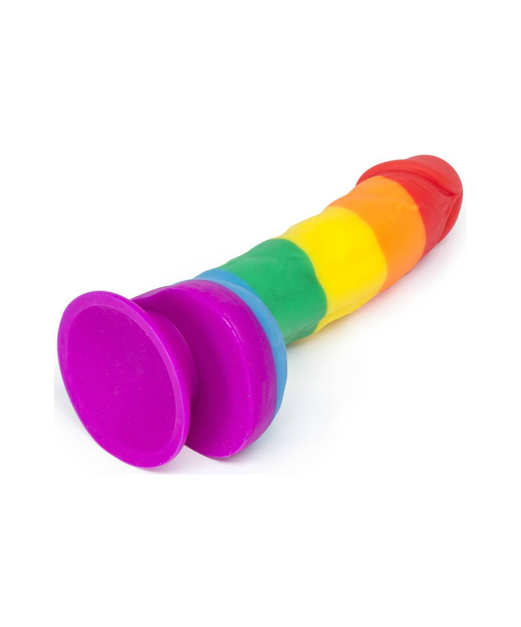 Pride Dildo Rainbow with Balls silicone dildo