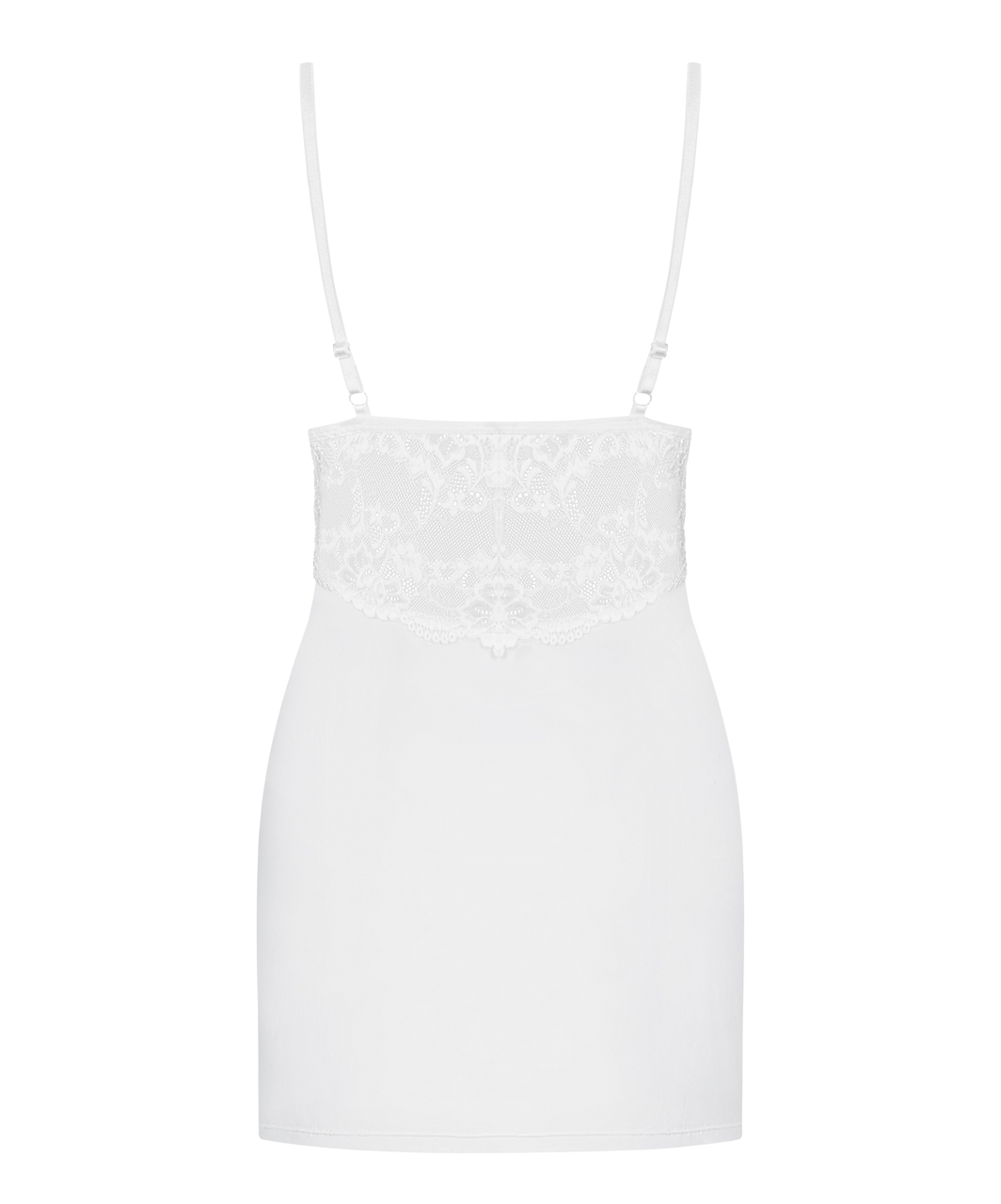 Obsessive white chemise with padded cups