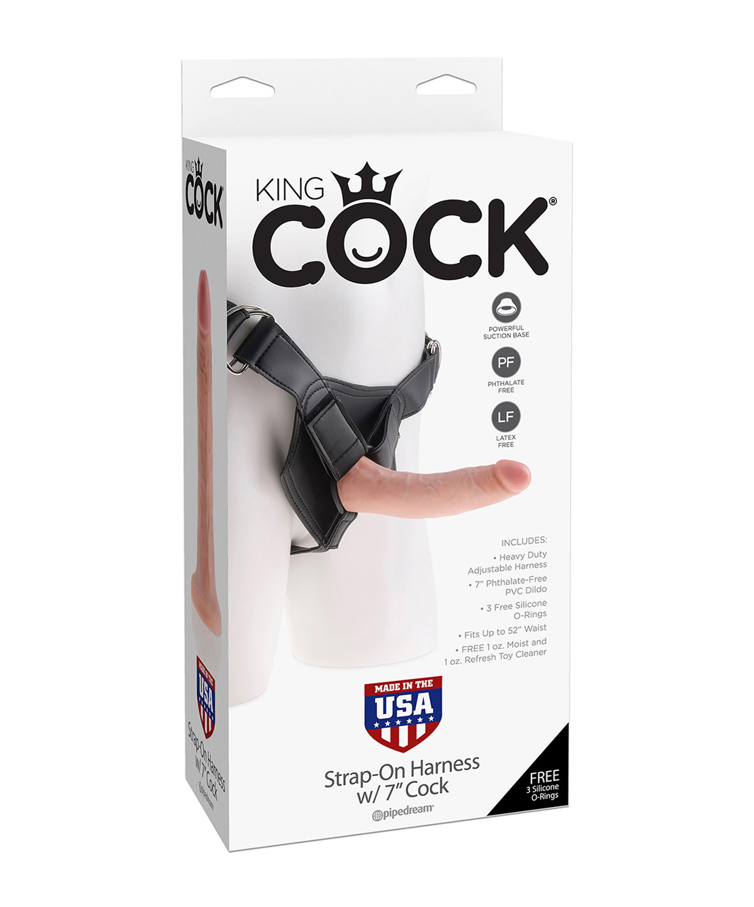 King Cock Strap-on diržas su dildo