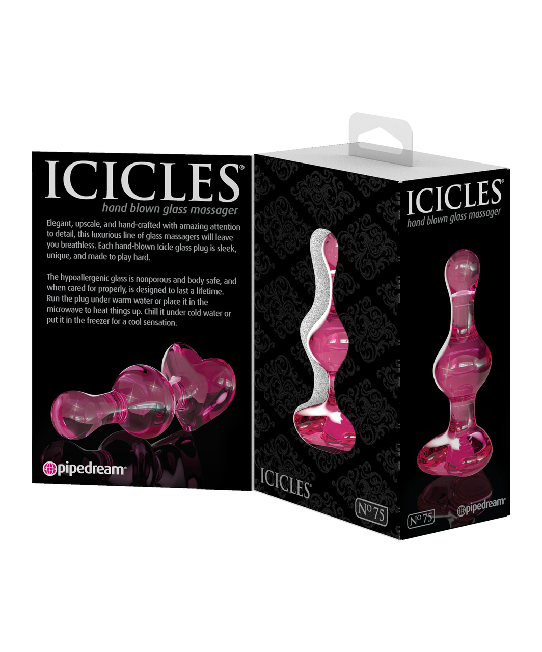 Icicles No. 75 стеклянная анальная пробка