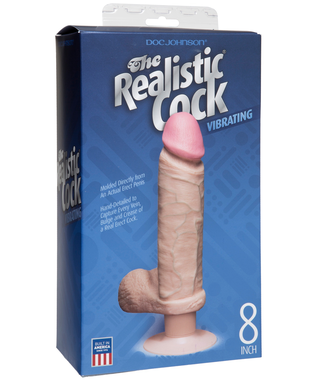 Doc Johnson Realistic Cock Vibrating 8" вибратор