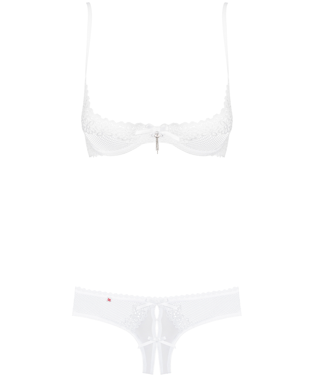Obsessive Alabastra white lingerie set