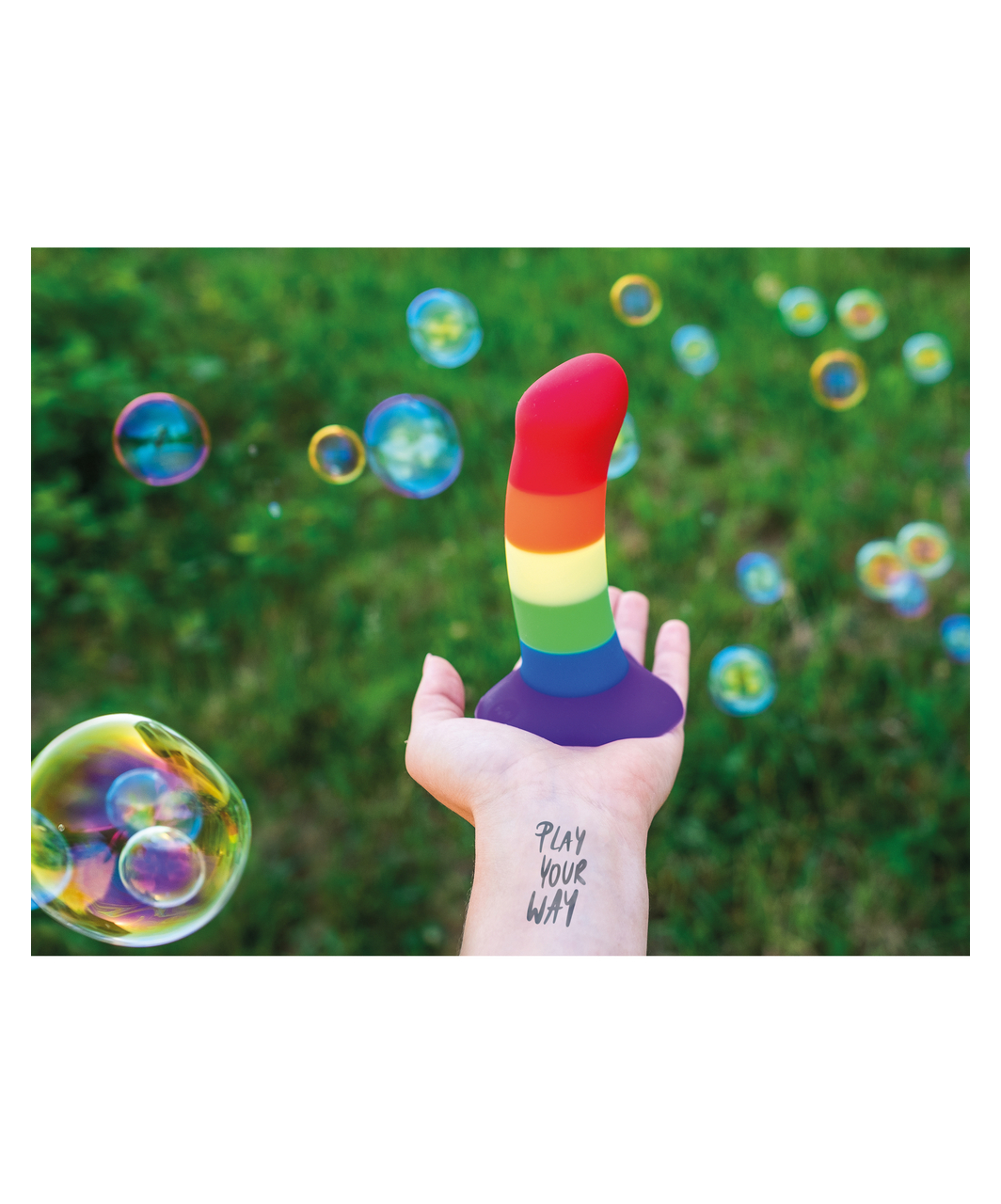 Fun Factory Amor Rainbow Pride Edition silikoninis dildo