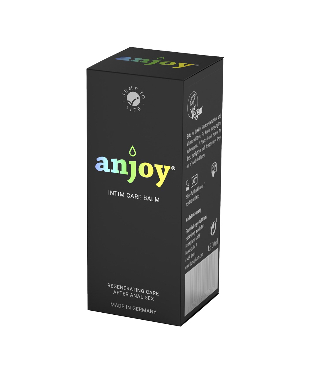 anjoy balzams intīmai kopšanai pēc anālā seksa (30 ml)