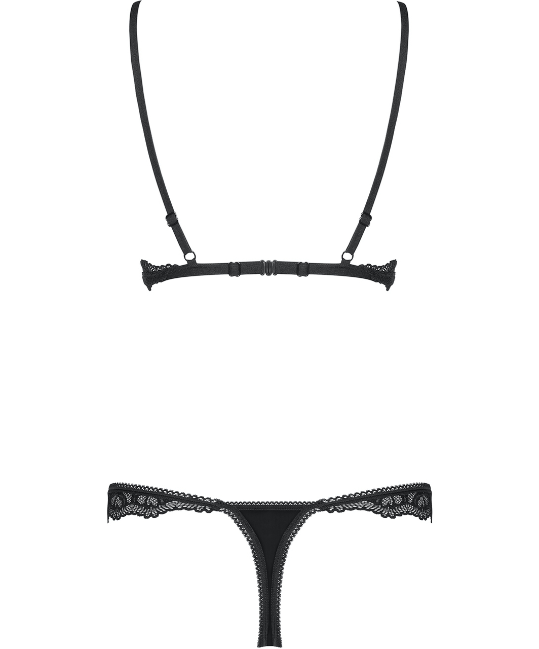 Obsessive Arisha black two-piece lingerie set