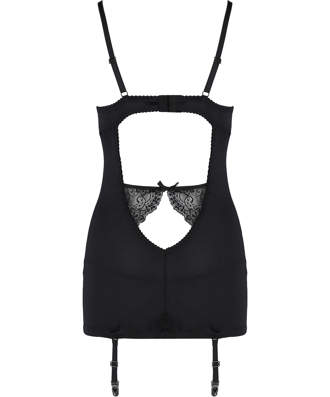 Avanua Aya black suspender chemise