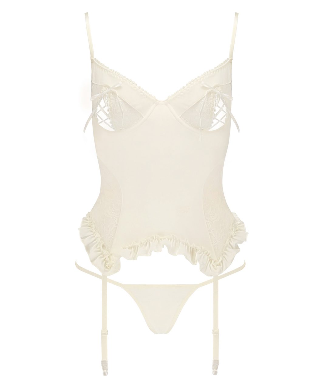 Avanua Bianca ecru basque with string