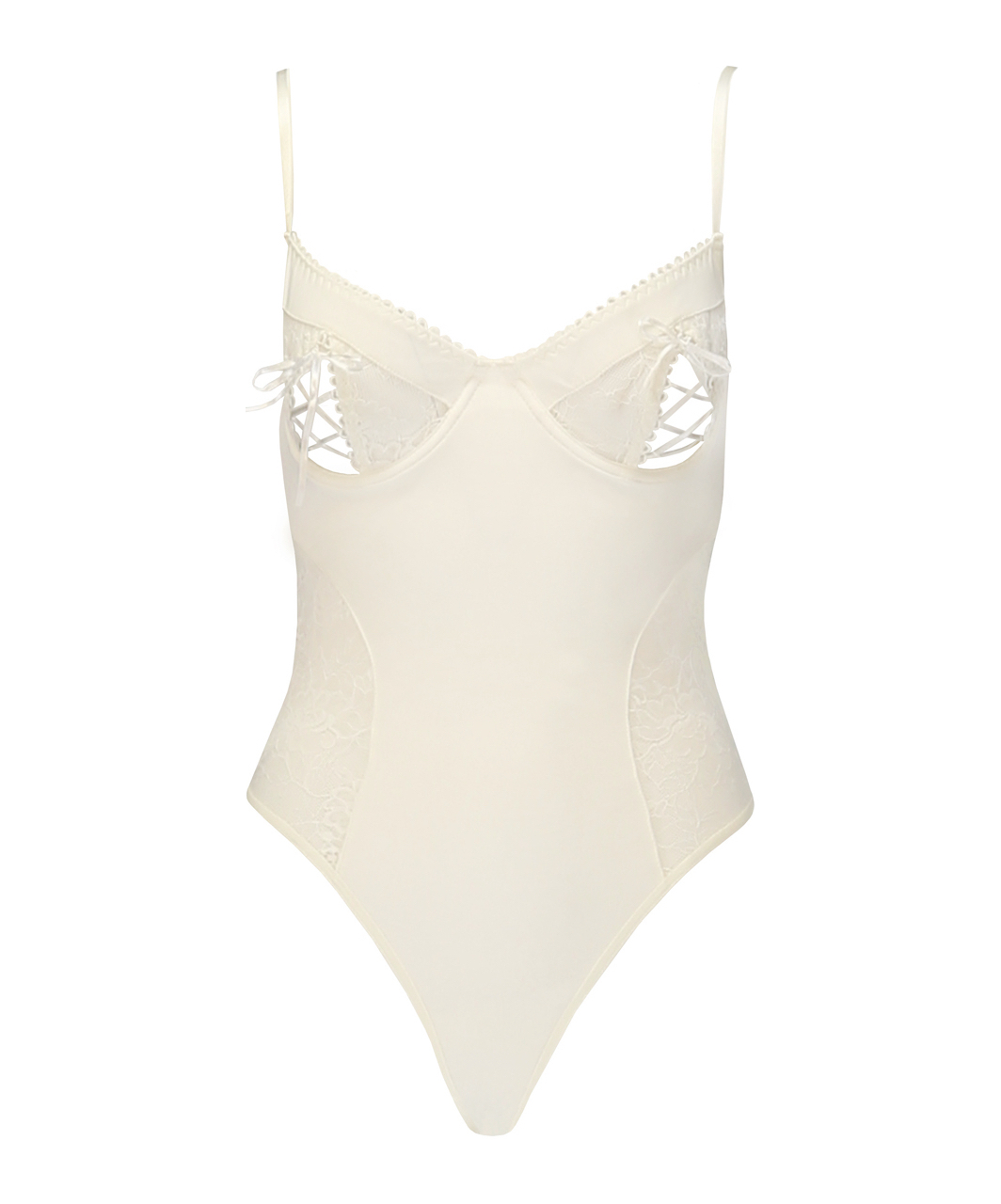 Avanua Bianca ecru bodysuit with lace