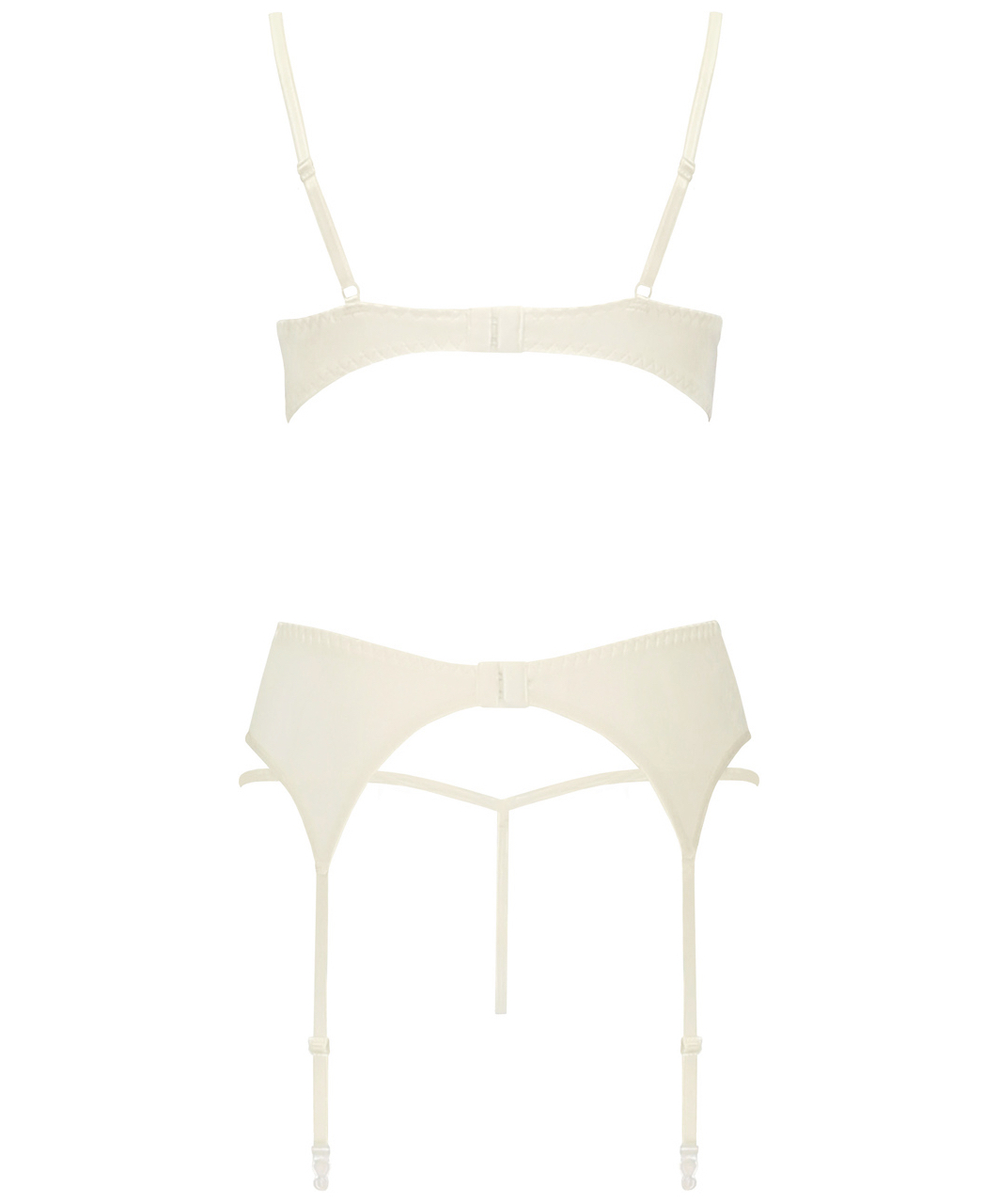 Avanua Bianca ecru suspender lingerie set