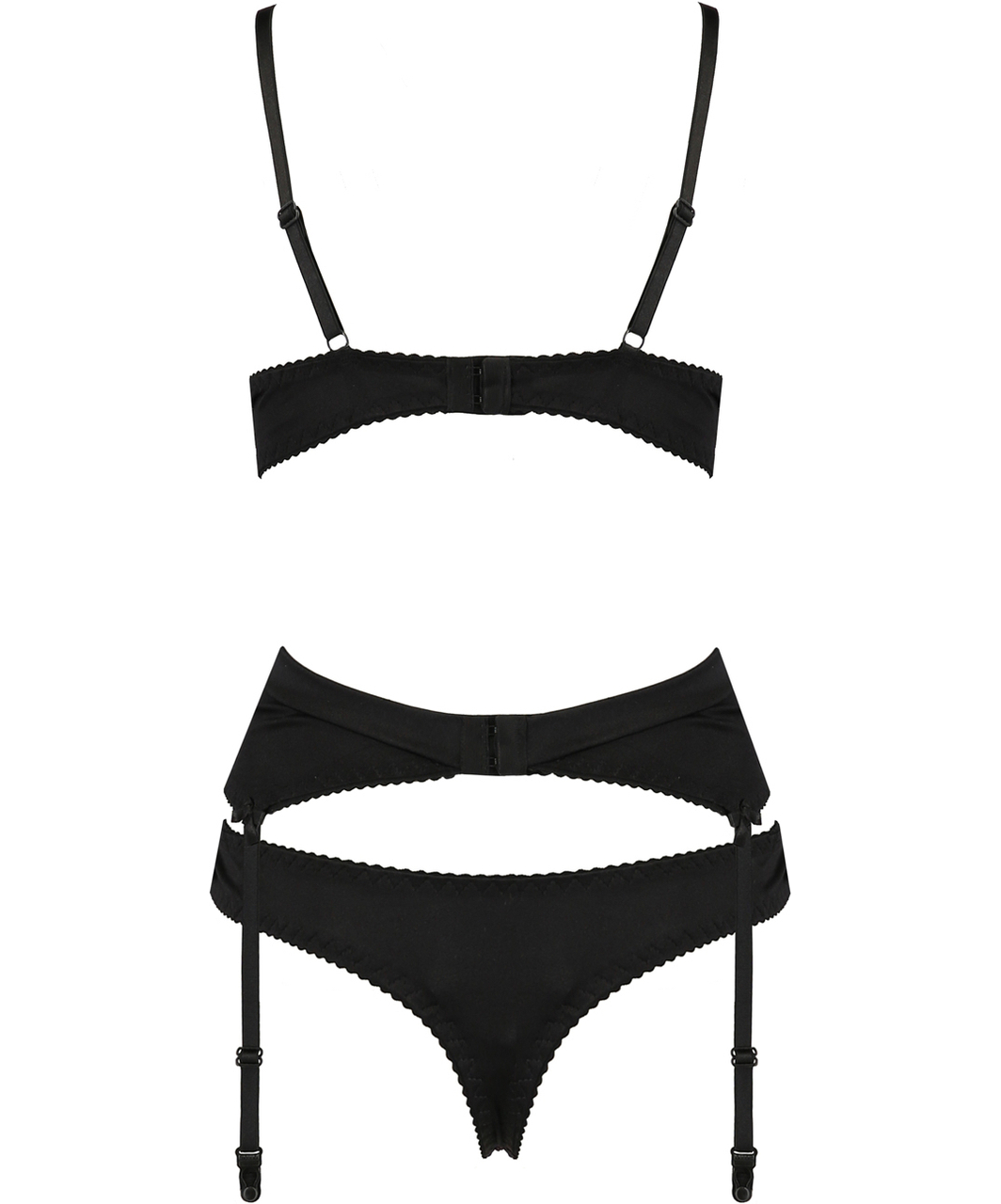 Avanua Hanan black suspender lingerie set