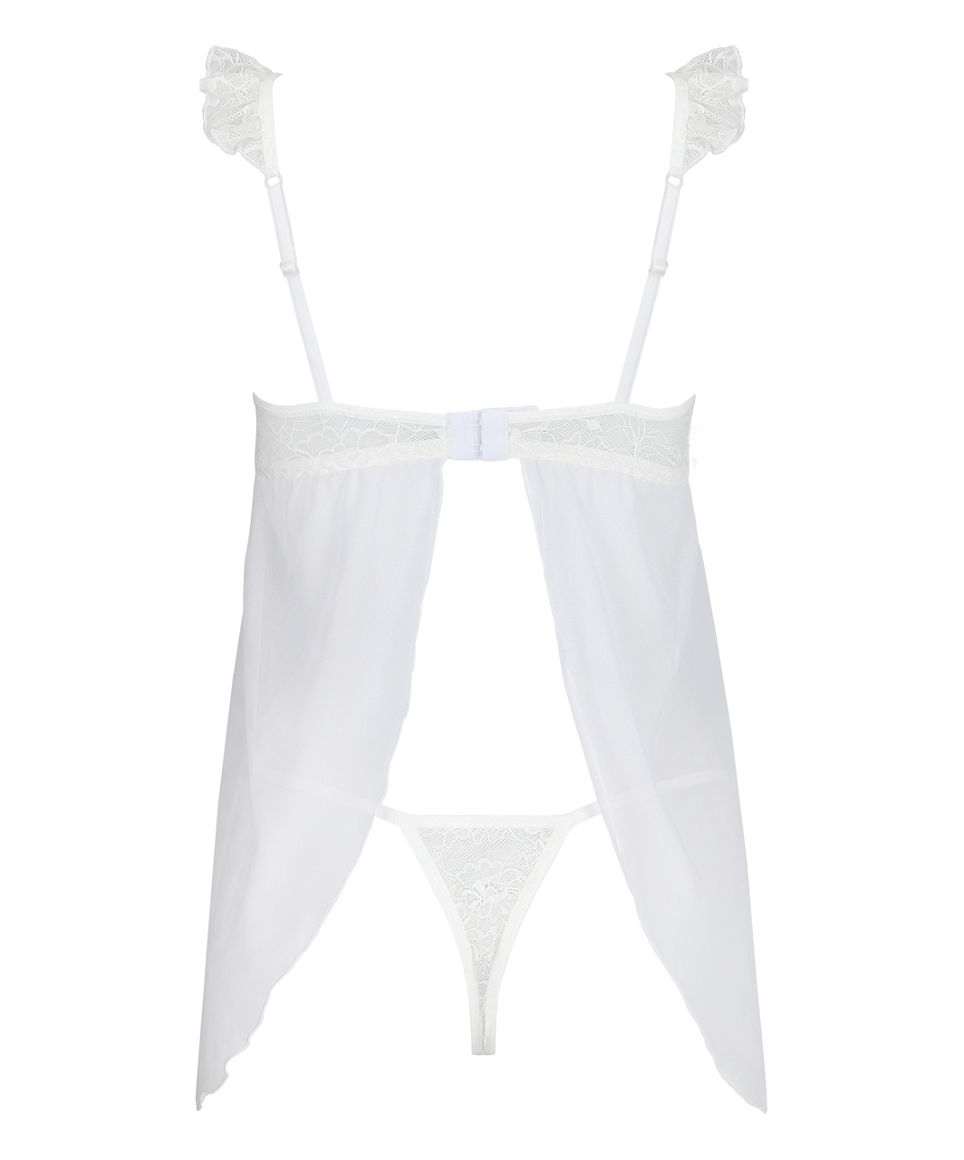 Avanua Milagros white sheer mesh babydoll