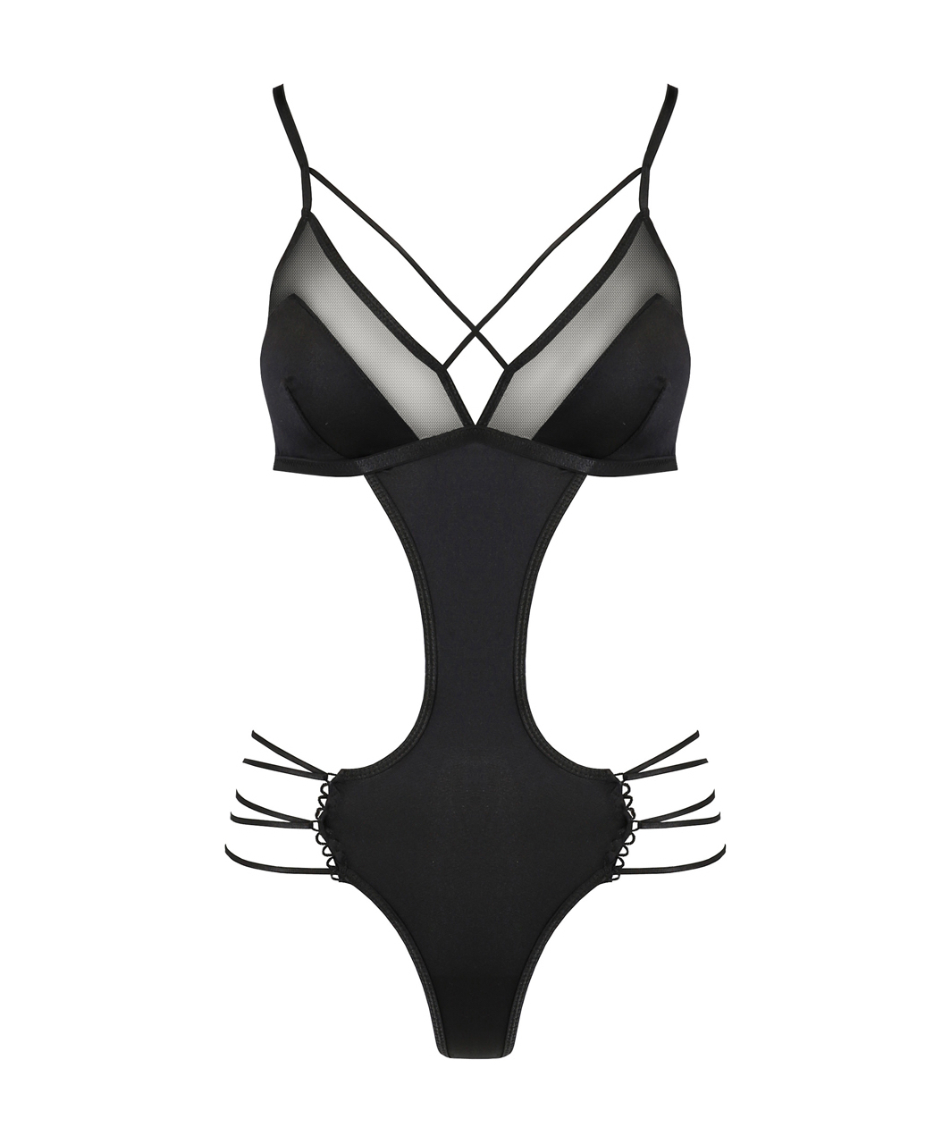 Avanua Quella black open back bodysuit