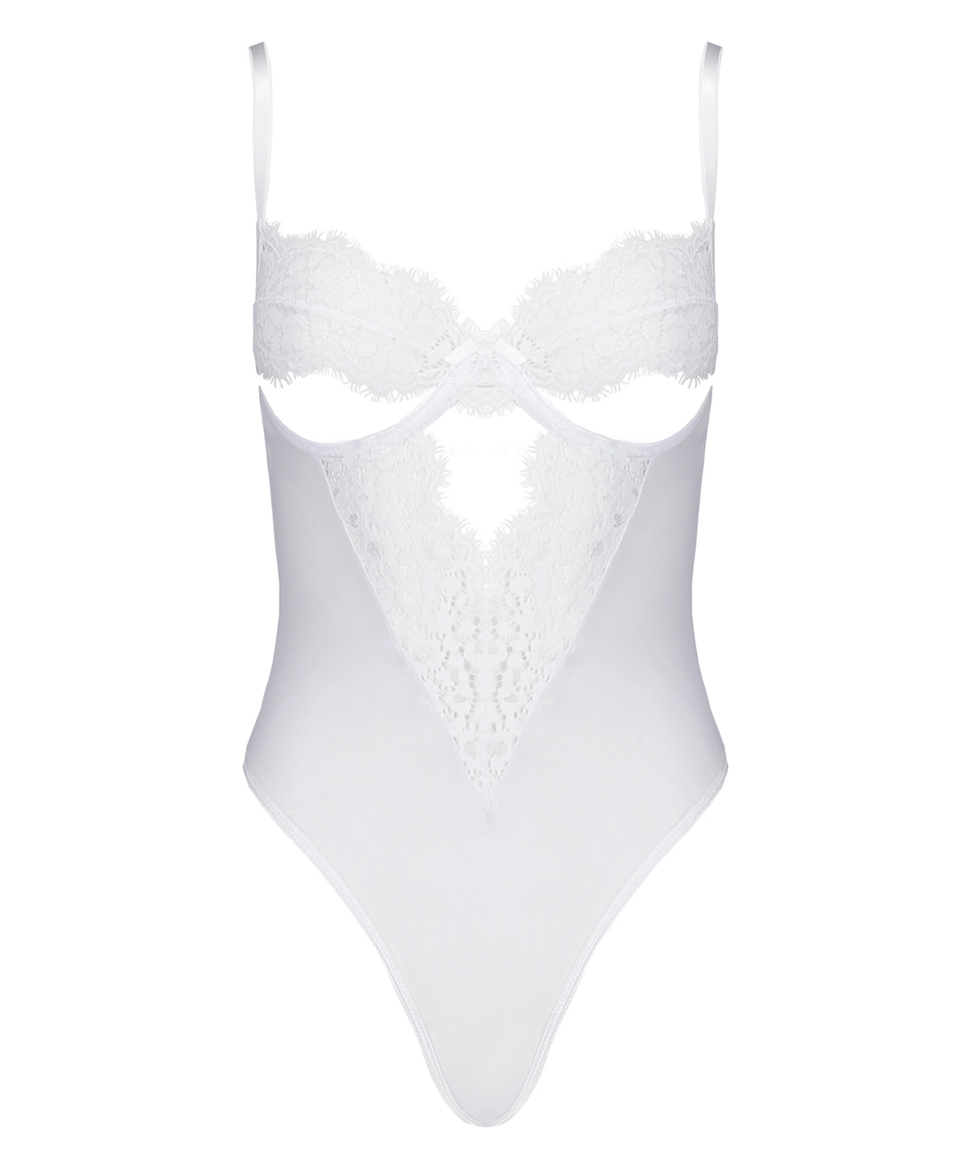 Avanua Silentia white sheer mesh bodysuit