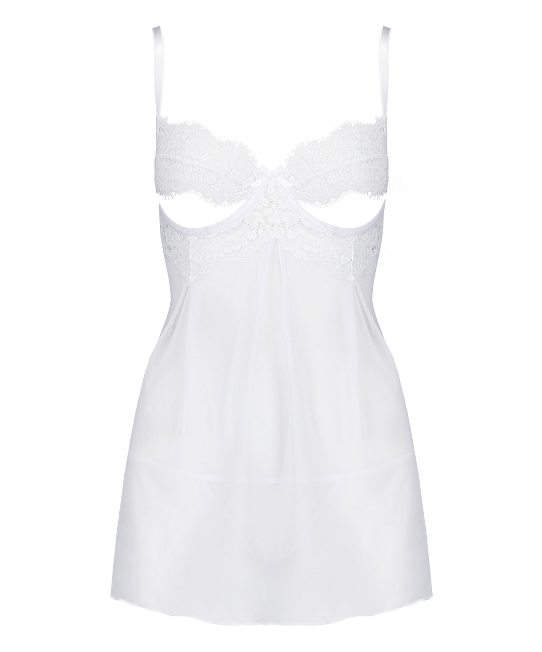 Avanua Silentia white sheer mesh chemise