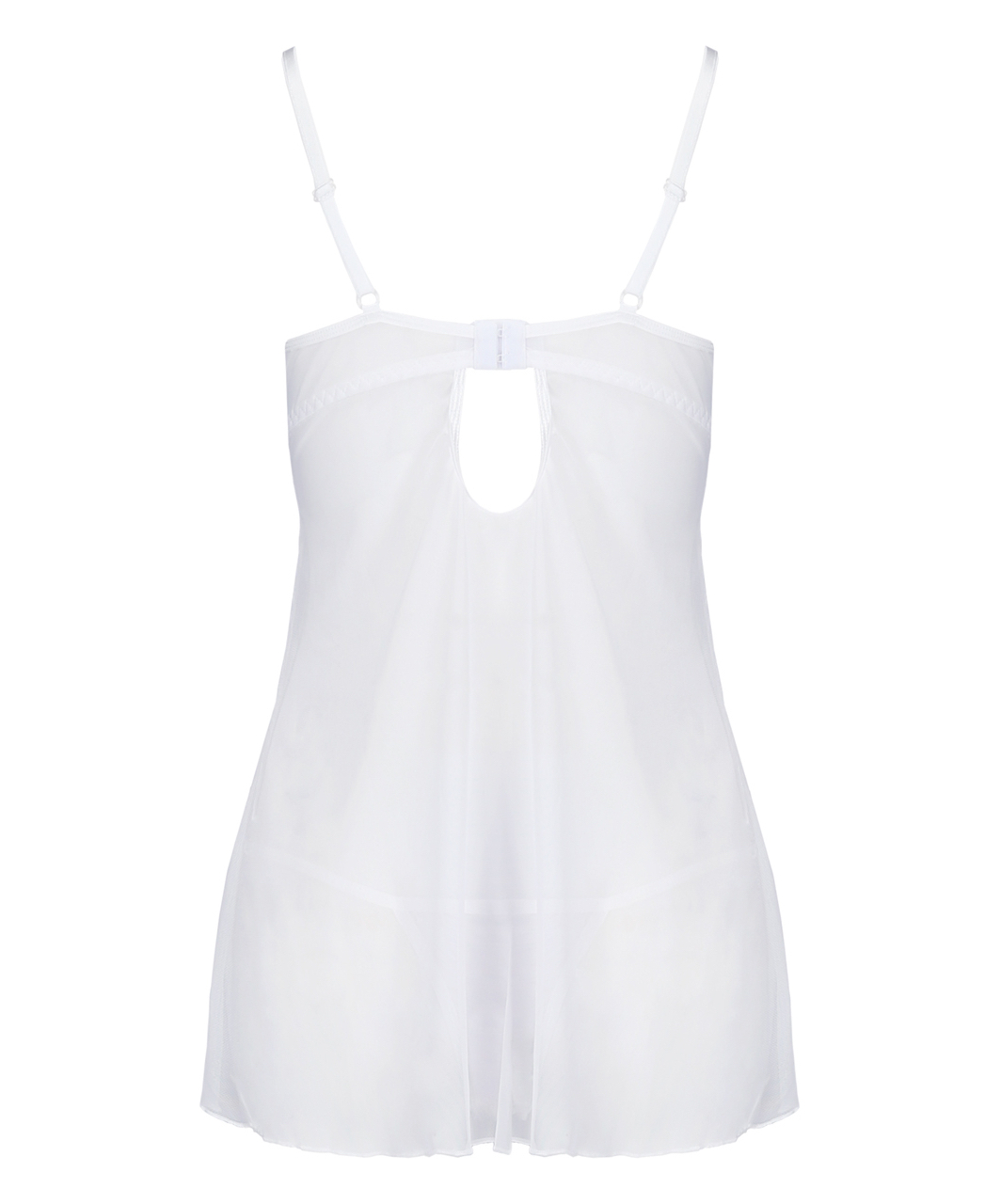 Avanua Silentia white sheer mesh chemise