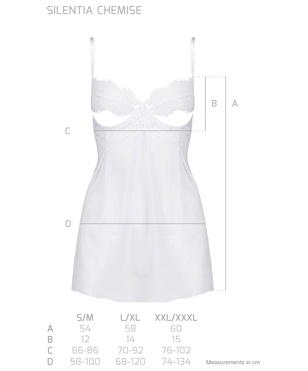 Avanua Silentia white sheer mesh chemise