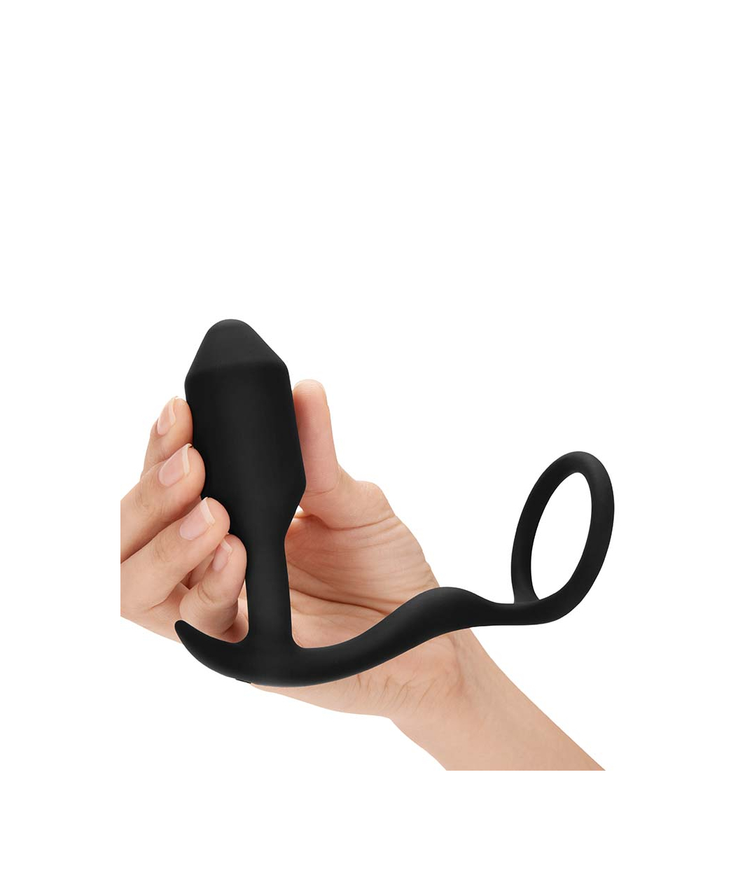 b-Vibe Snug & Tug analinis kaištis su penio žiedu