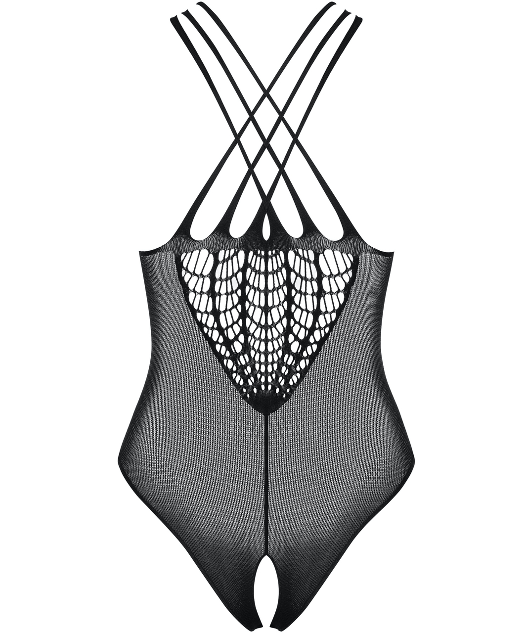 Obsessive black sheer mesh bodysuit