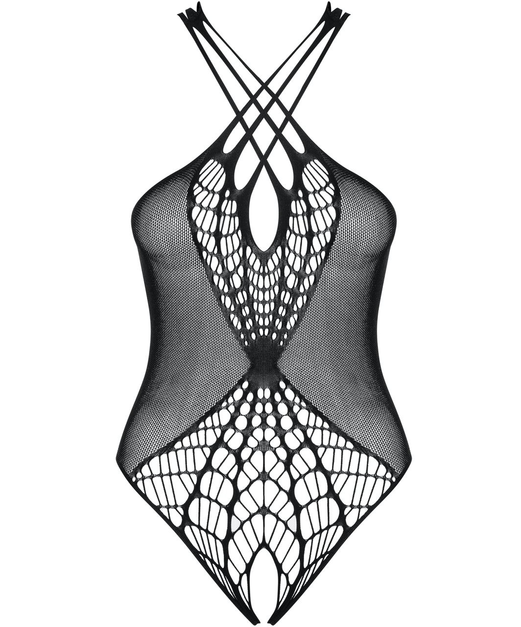 Obsessive black sheer mesh bodysuit