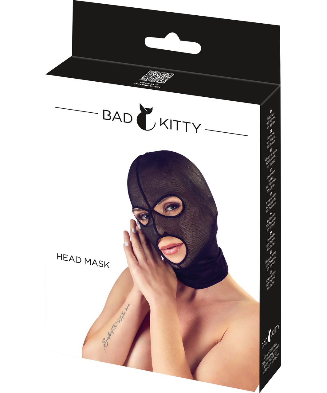 Bad Kitty black sheer mesh hood mask
