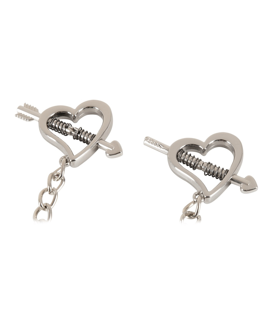 Bad Kitty heart shaped nipple clamps with chain