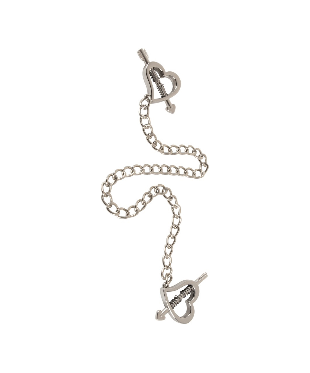 Bad Kitty heart shaped nipple clamps with chain