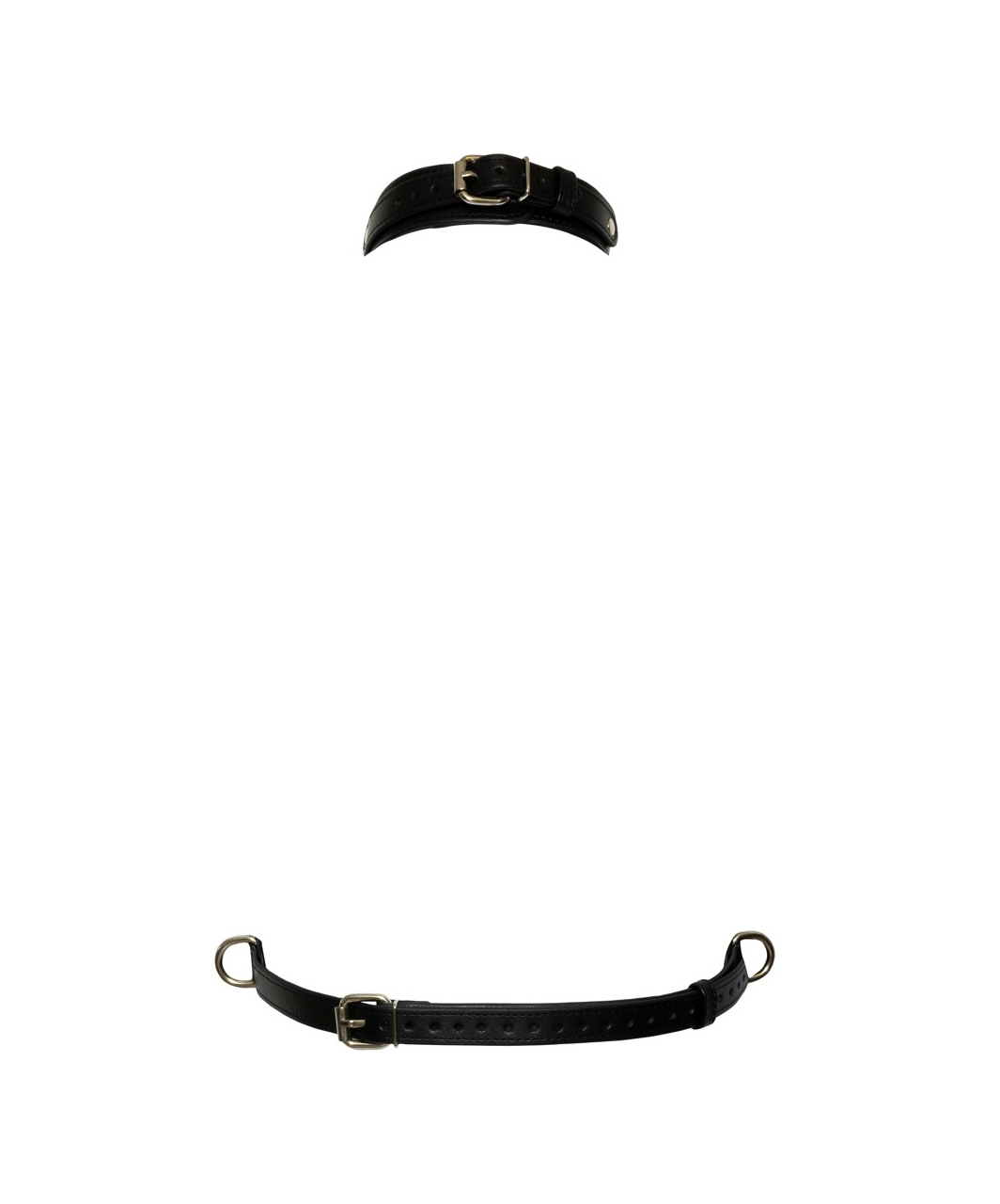 Bad Kitty leatherette bondage collar & harness