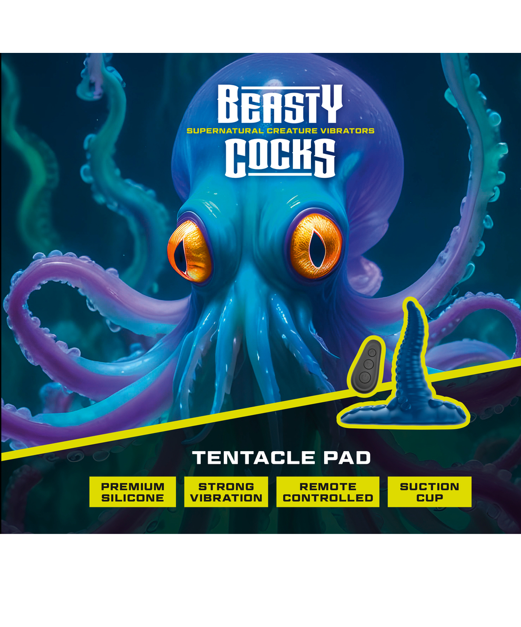 Beasty Cocks Tentacle Pad yliluonnollinen silikonivibraattori