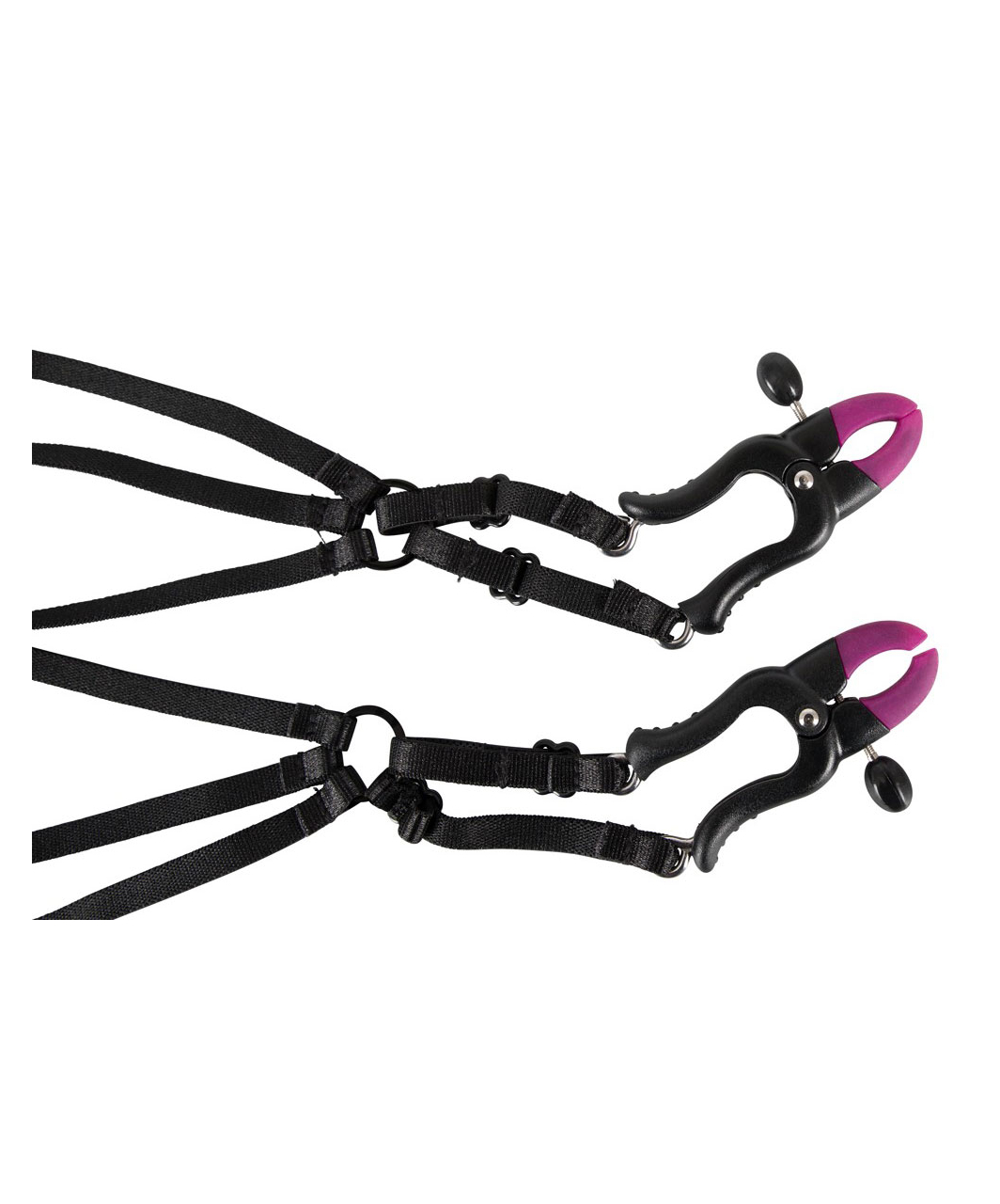 Bad Kitty strap bra with nipple clamps