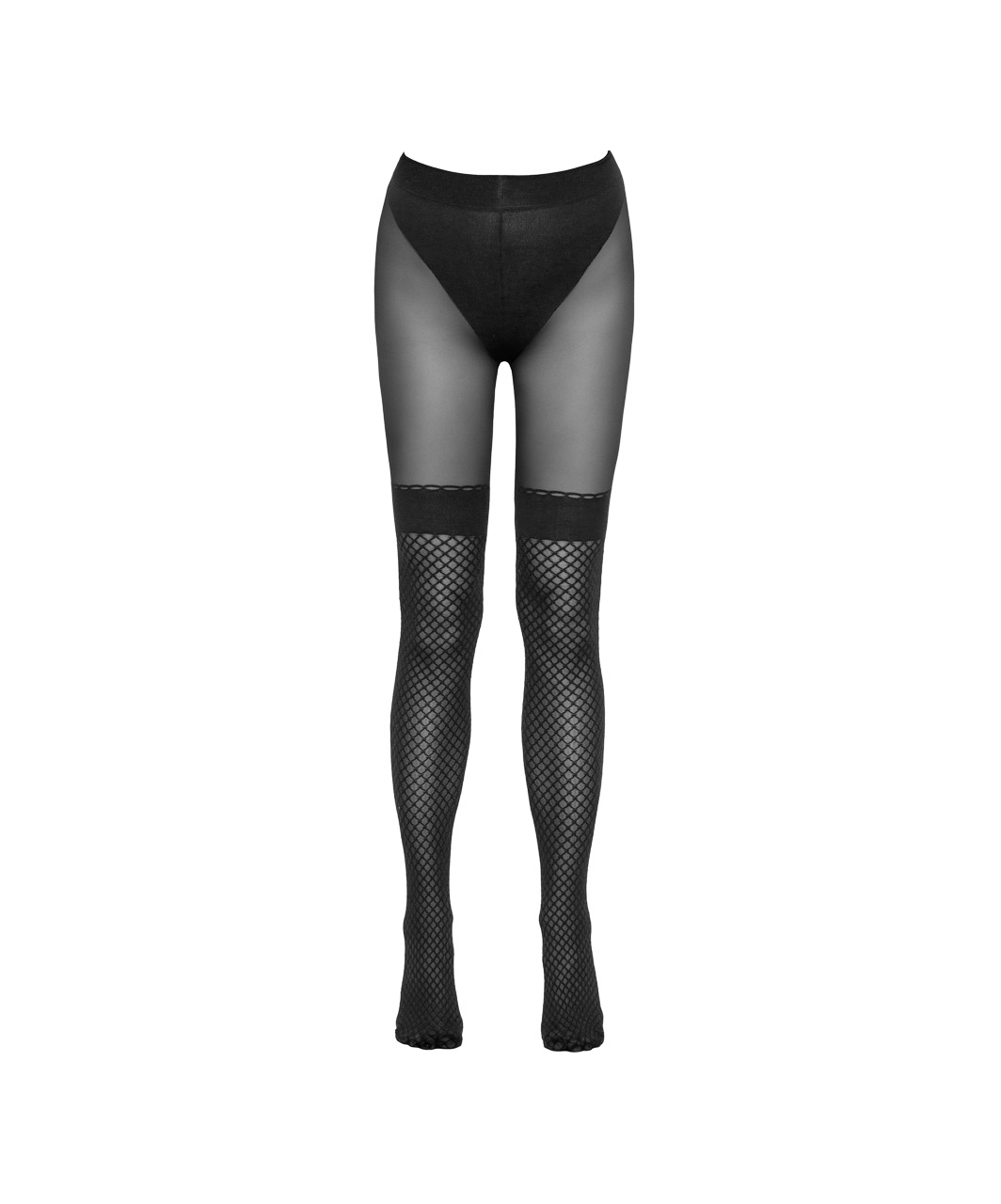 Cottelli Lingerie black crotchless tights