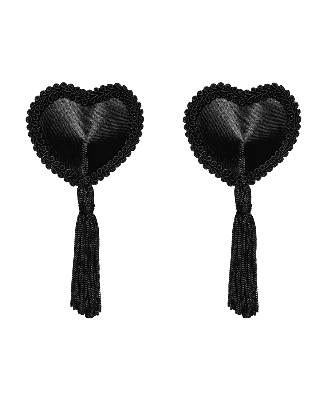 Obsessive juodi širdelės formos lipdukai su kutais