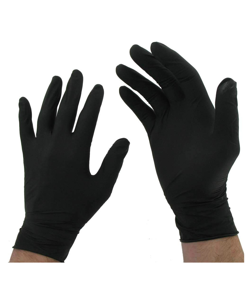 UNIGLOVES черные одноразовые перчатки из латекса (100 шт.)