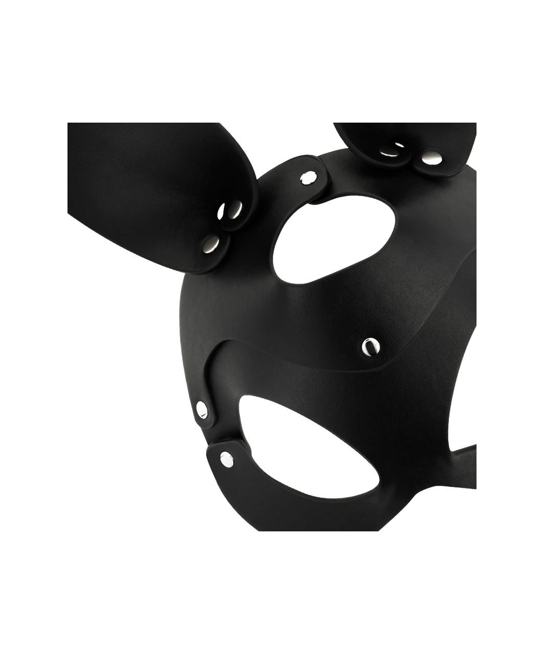 Coquette melna mākslīgās ādas zaķa maska