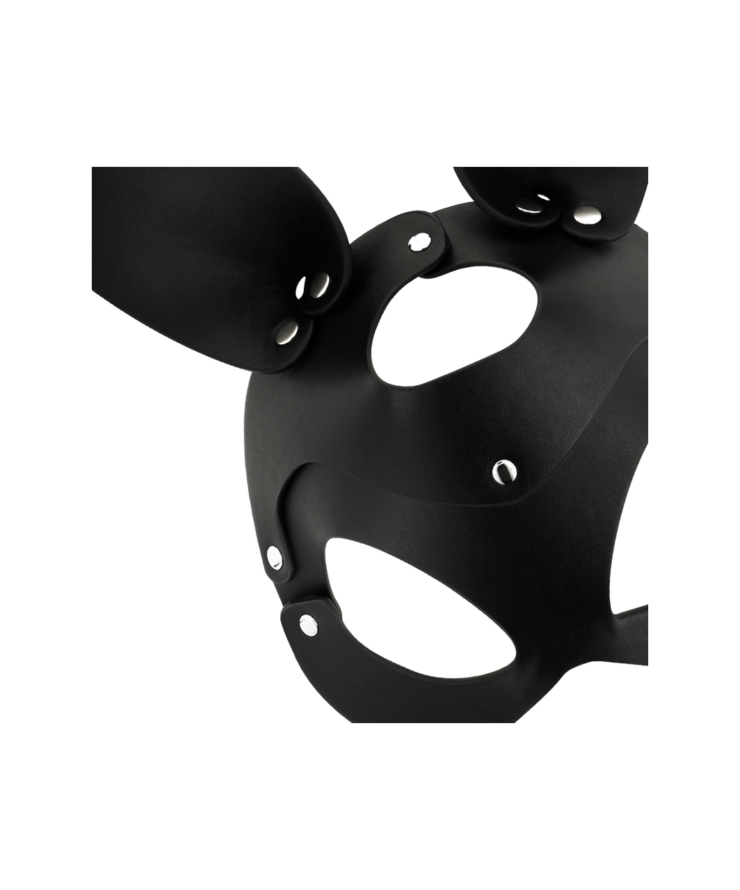 Coquette black leatherette bunny mask