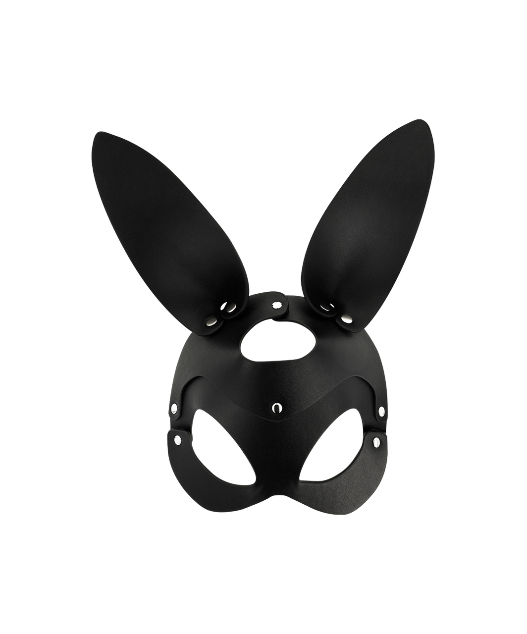 Coquette black leatherette bunny mask