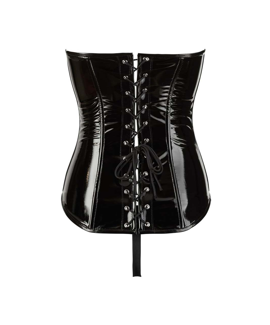 Black Level black vinyl corset with string