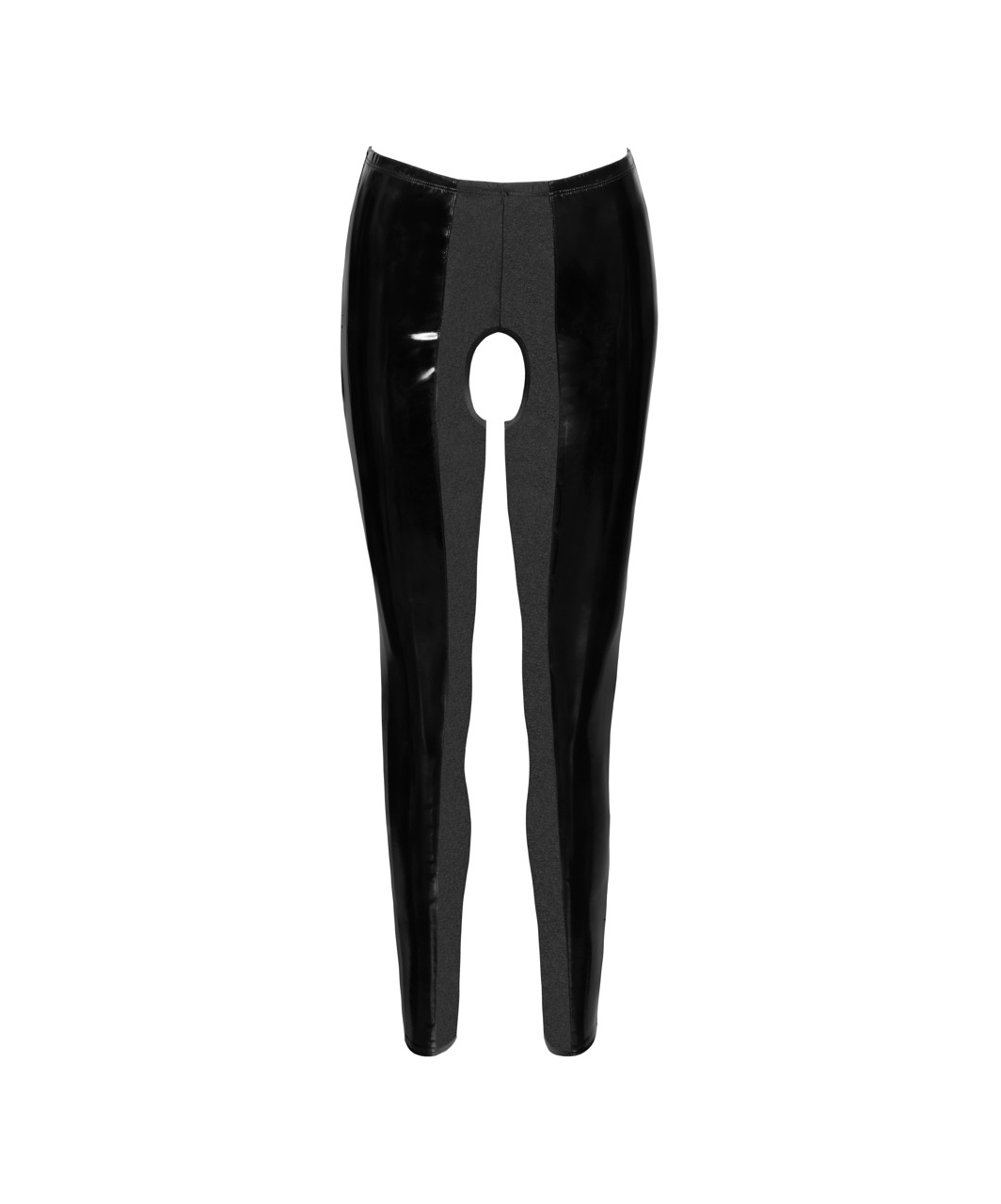 Black Level black vinyl crotchless leggings