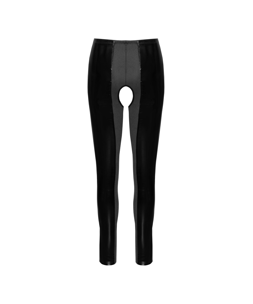 Black Level black vinyl crotchless leggings