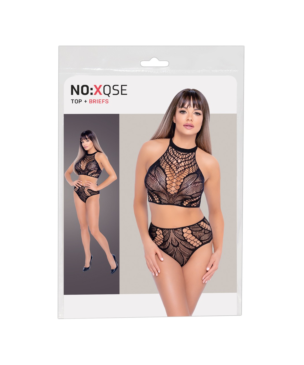 NO:XQSE black net lingerie set