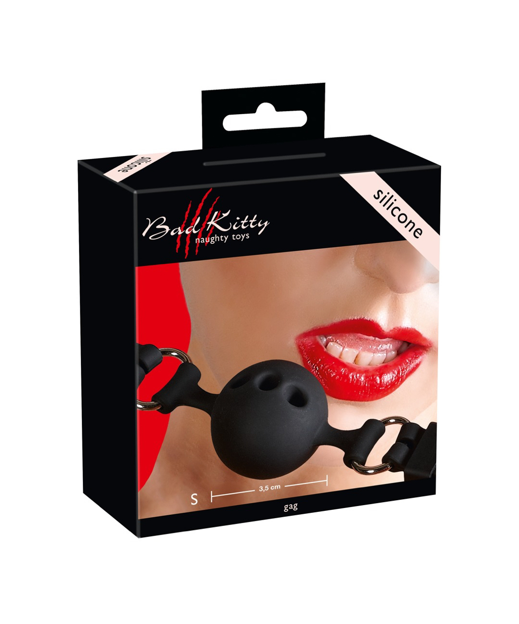 Bad Kitty black silicone ball gag