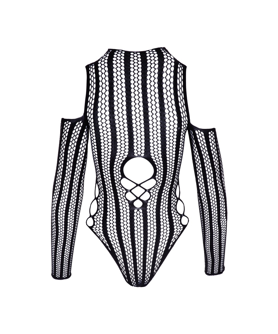 NO:XQSE black striped net bodysuit