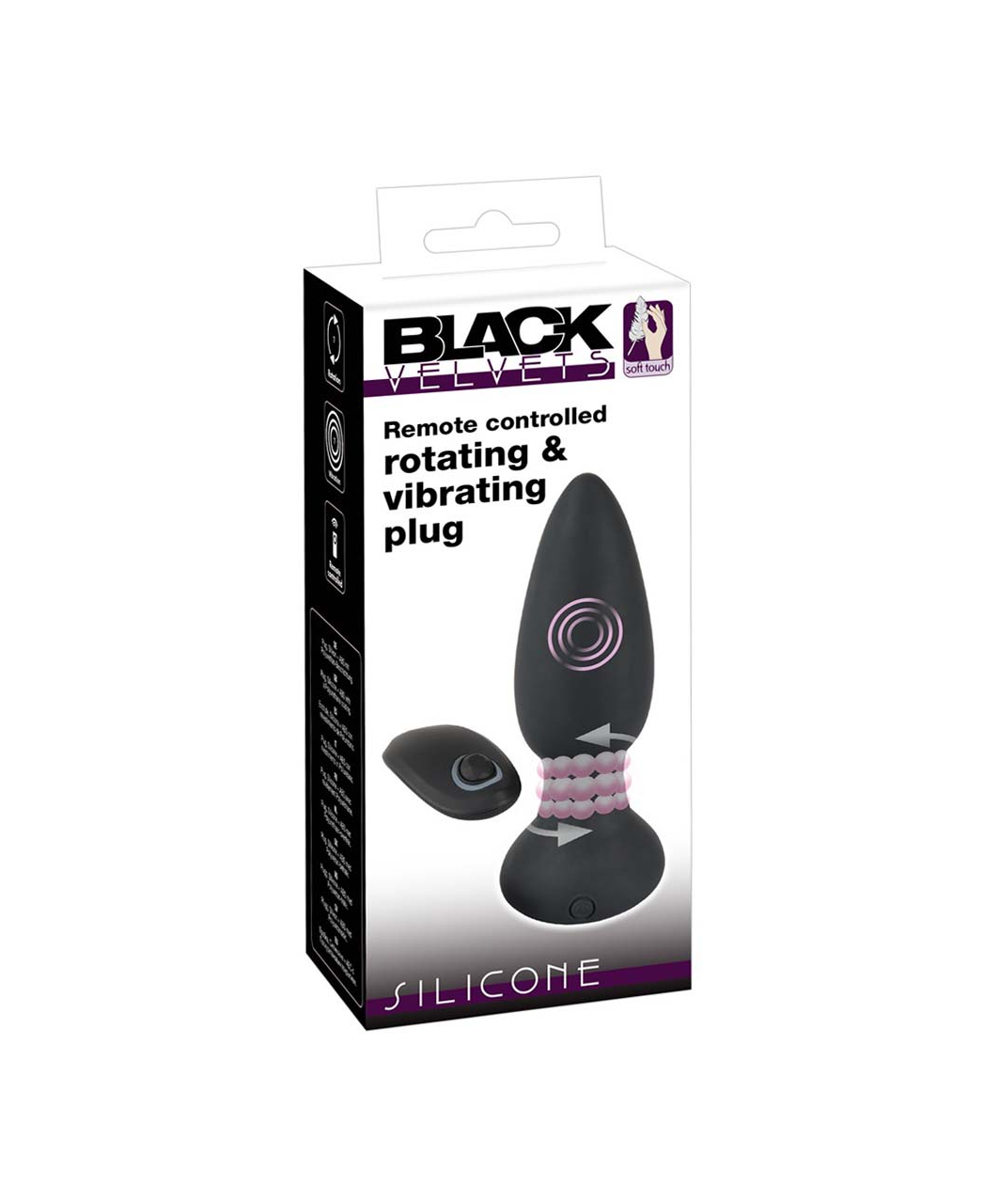 Black Velvets Rotating & Vibrating Plug