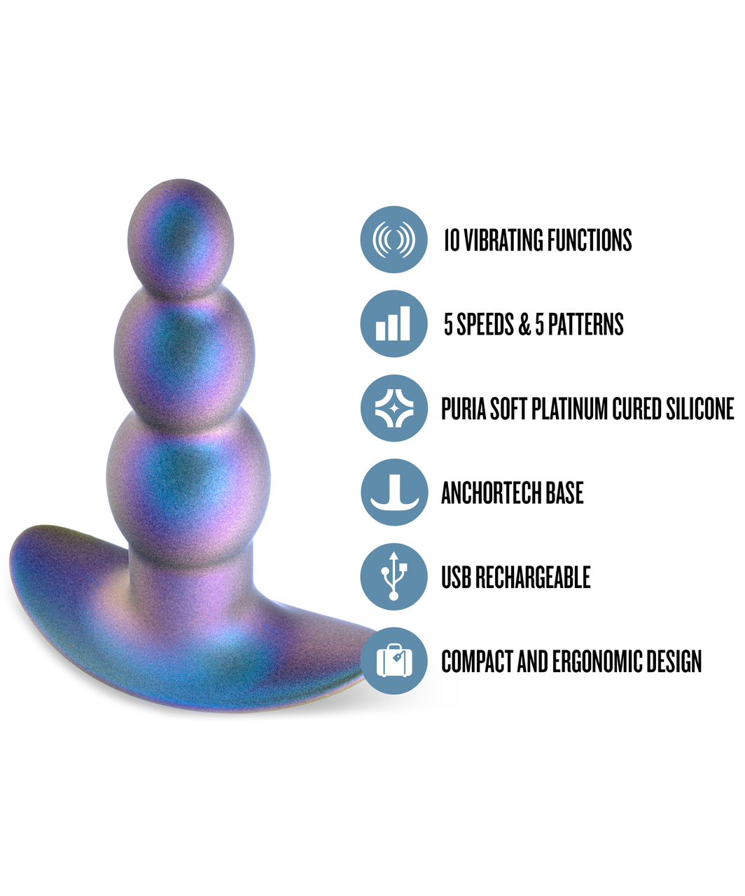 Blush Anal Adventures Expedition Vibrating Beaded Plug